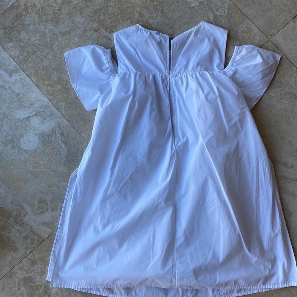 Zara Basic Collection White Off the Shoulder Romper Dress w/ pockets - S - Picture 7 of 8